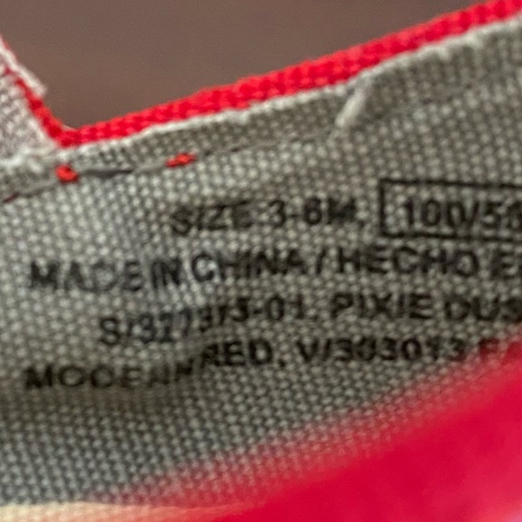 BABYGAP ❤️RED❤️ GLITTER VELCRO STRAP DRESS UP BABY SHOES SIZE 3-6months 🌟EUC🌟 - Picture 8 of 9